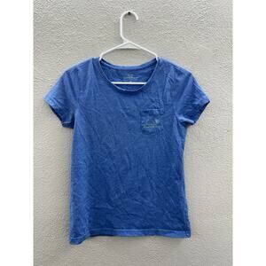 Vineyard Vines Womens T-Shirt Size XS Blue Short Sleeve Graphic Logo